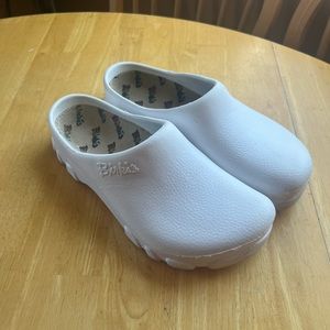 Birkenstock womens size 8 super birki’s white rubber clog shoes slip on